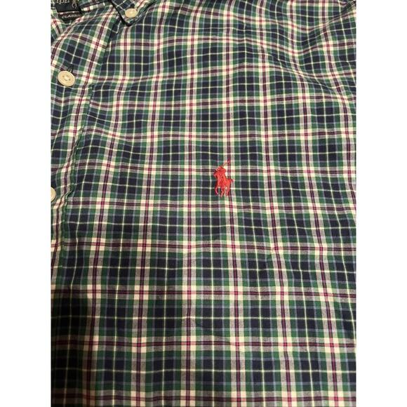 Ralph Lauren Shirt Mens Xl Blue Green Plaid Button Down Long Sleeve Pony - Picture 2 of 5
